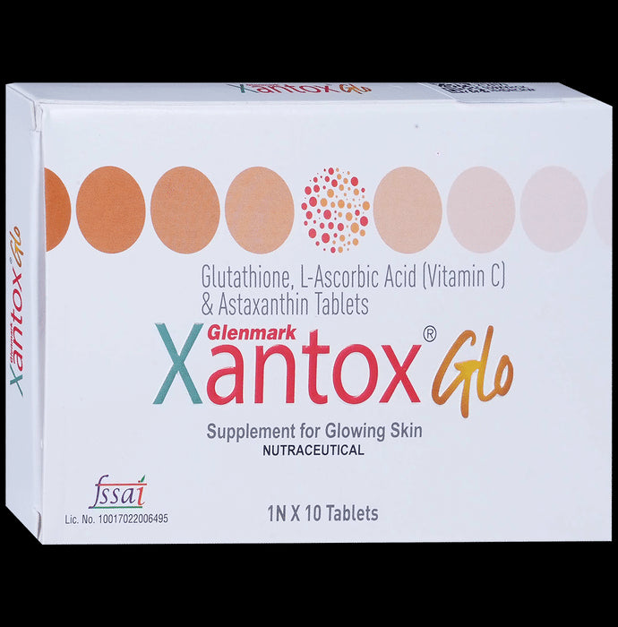 Xantox Glo Tablet with Glutathione, Astaxanthin & Vitamin C | For Glowing Skin