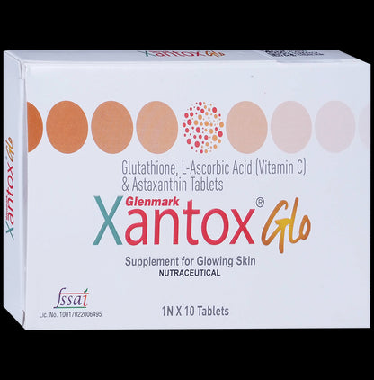 Xantox Glo Tablet with Glutathione, Astaxanthin & Vitamin C | For Glowing Skin