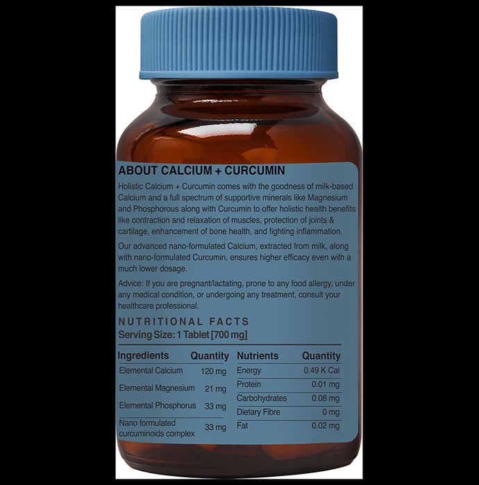 Zeroharm Sciences Holistic Calcium + Curcumin Tablet for Improving Joint Health and Strengthen Bones and Muscles