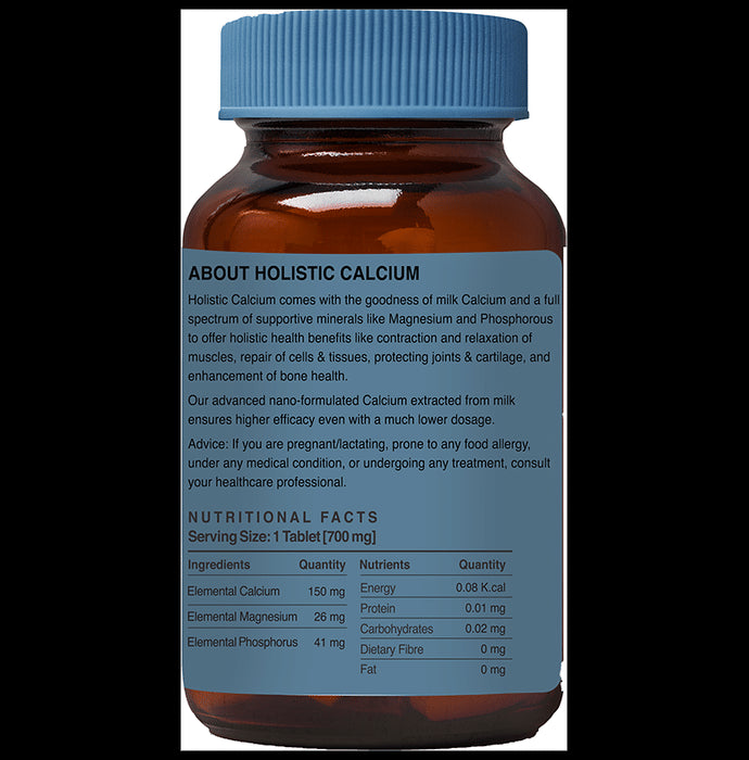 Zeroharm Sciences Holistic Milk Based Calcium Tablet for Joint Support, Bone Strength and Reduce Risk of Osteoporosis