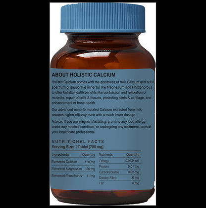 Zeroharm Sciences Holistic Milk Based Calcium Tablet for Joint Support, Bone Strength and Reduce Risk of Osteoporosis