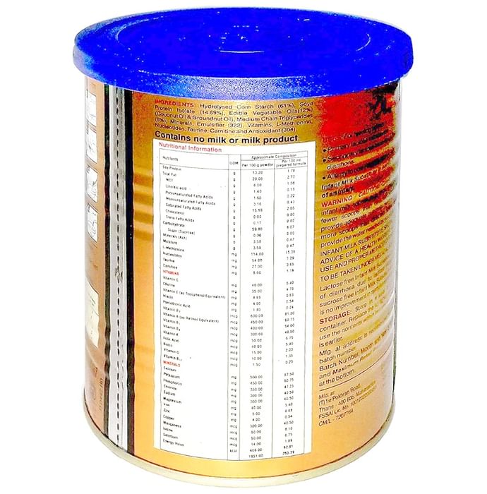 Zerolac Powder with Soy Protein Isolate, Nucleotides & Maltodextrin for Infants | Lactose & Sucrose Free