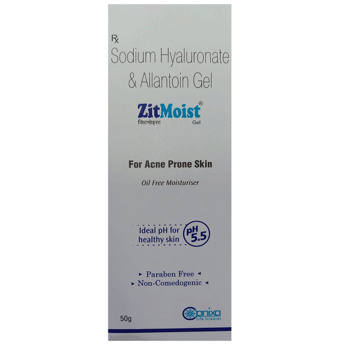 Zitmoist Sodium Hyaluronate & Allantoin Gel | For Acne Prone Skin | Oil-Free Moisturiser - Classic Derma
