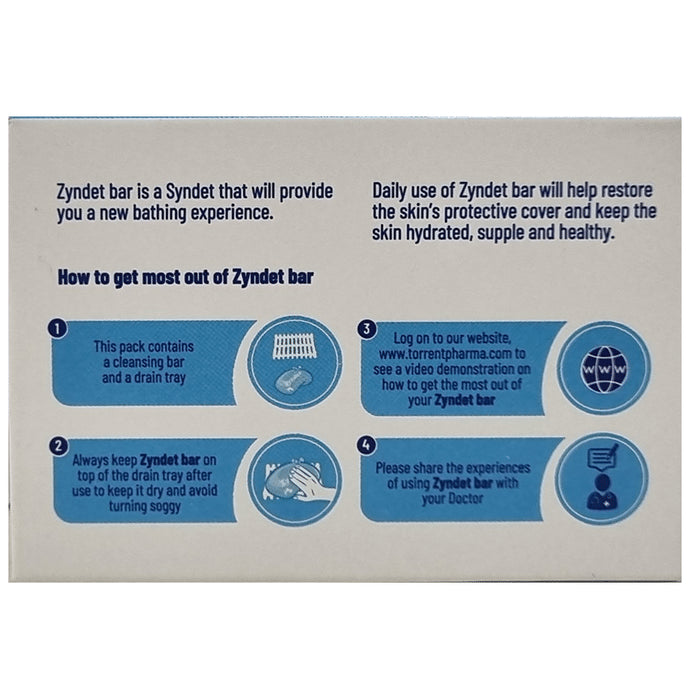 Zyndet Syndet Bathing Bar | Skin Friendly pH | Gently Cleanses & Nourishes the Skin