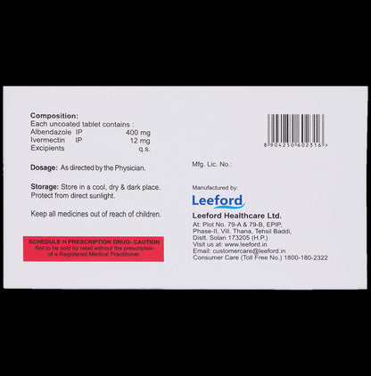 Abendol Plus 12mg/400mg Tablet