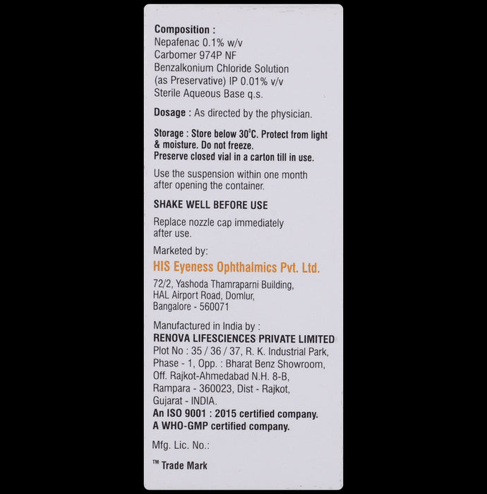 Accunac 0.1% Eye Drop