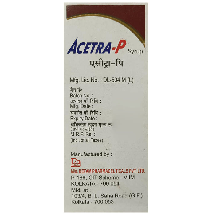 Acetra-P Syrup Deliciously Minty