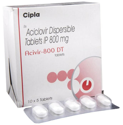 Acivir 800 DT Tablet - Classic Derma