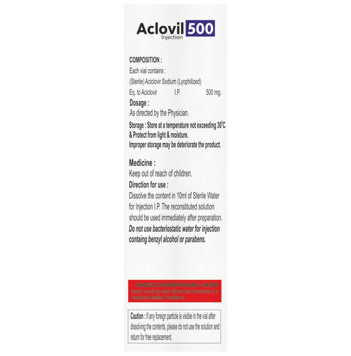 Aclovil 500mg Injection