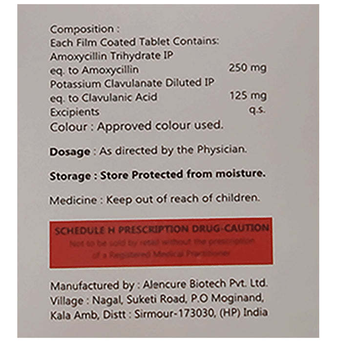 Actiduo CV 375 Tablet