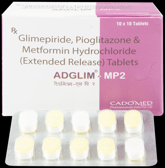 Adglim MP 2mg/500mg/15mg Tablet - Classic Derma