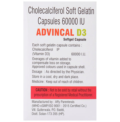 Advincal D3 Softgel Capsule