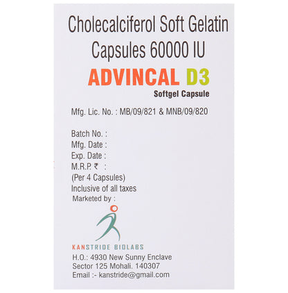 Advincal D3 Softgel Capsule