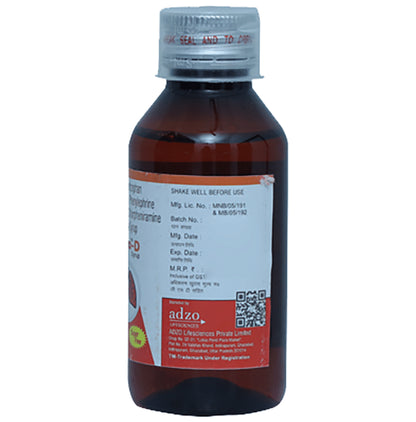 Adzo-D Syrup Sugar Free