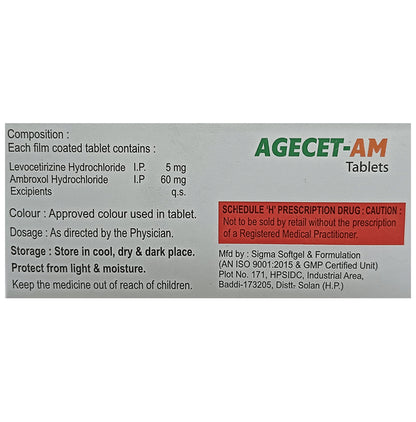 Agecet-AM Tablet