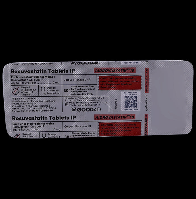 Aidrovastatin 10 Tablet - Classic Derma