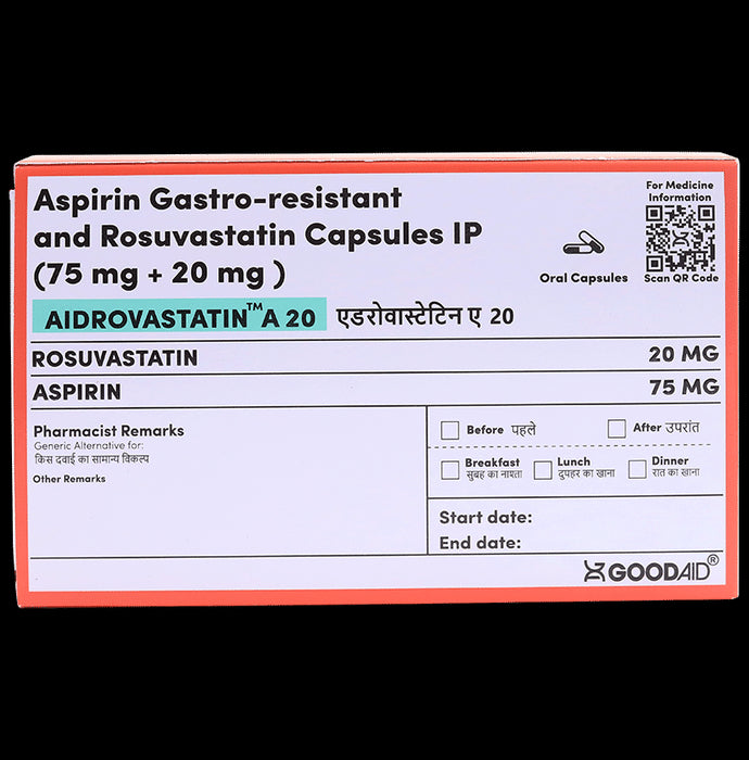 Aidrovastatin A 20 Capsule - Classic Derma