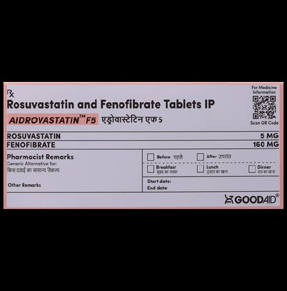 Aidrovastatin F5 Tablet - Classic Derma