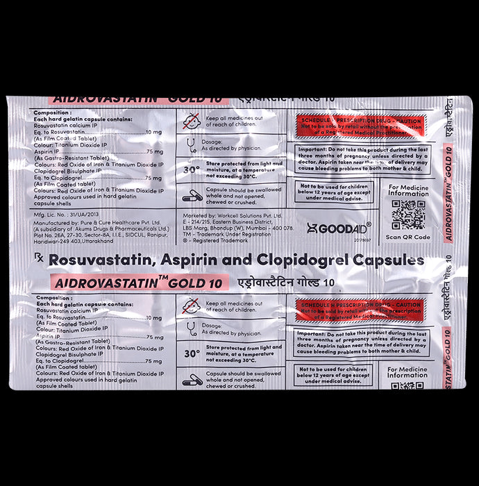 Aidrovastatin Gold 10 Capsule