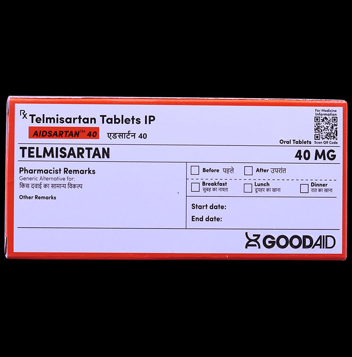 Aidsartan 40 Tablet - Classic Derma