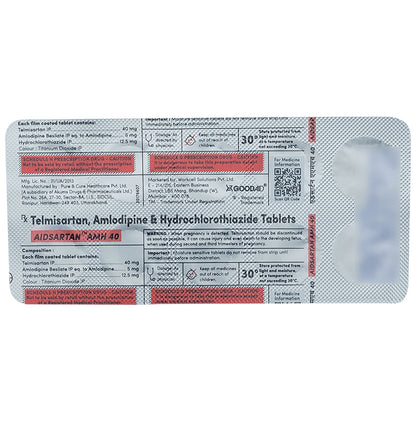 Aidsartan AMH 40 Tablet - Classic Derma
