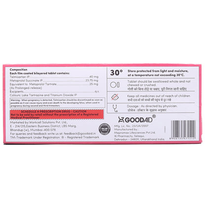 Aidsartan Beta 25 Tablet PR