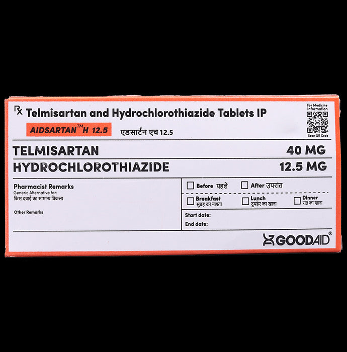 Aidsartan H 12.5 Tablet - Classic Derma