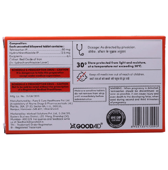 Aidsartan H 80/12.5 Tablet