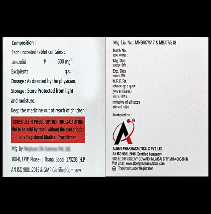 Albezolid 600 Tablet