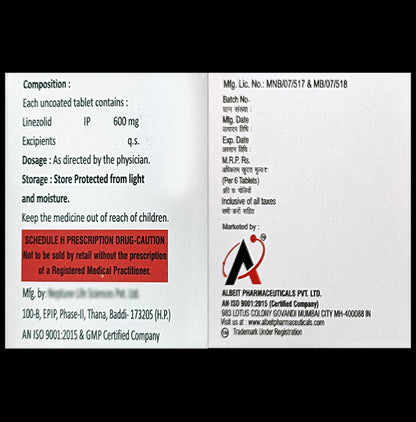 Albezolid 600 Tablet