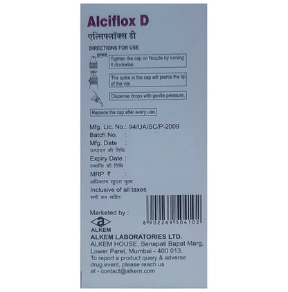 Alciflox D Eye/Ear Drops