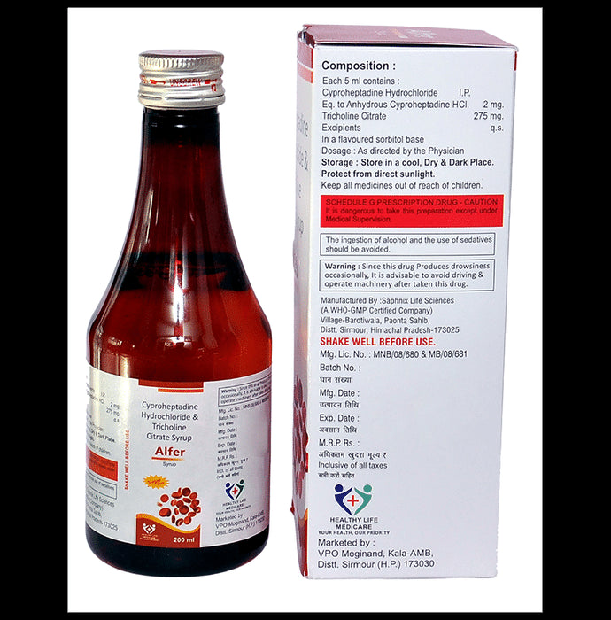 Alfer Syrup Sugar Free