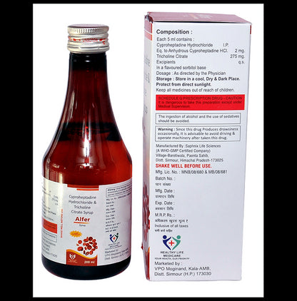 Alfer Syrup Sugar Free