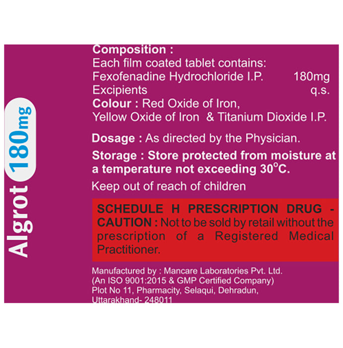 Algrot 180mg Tablet