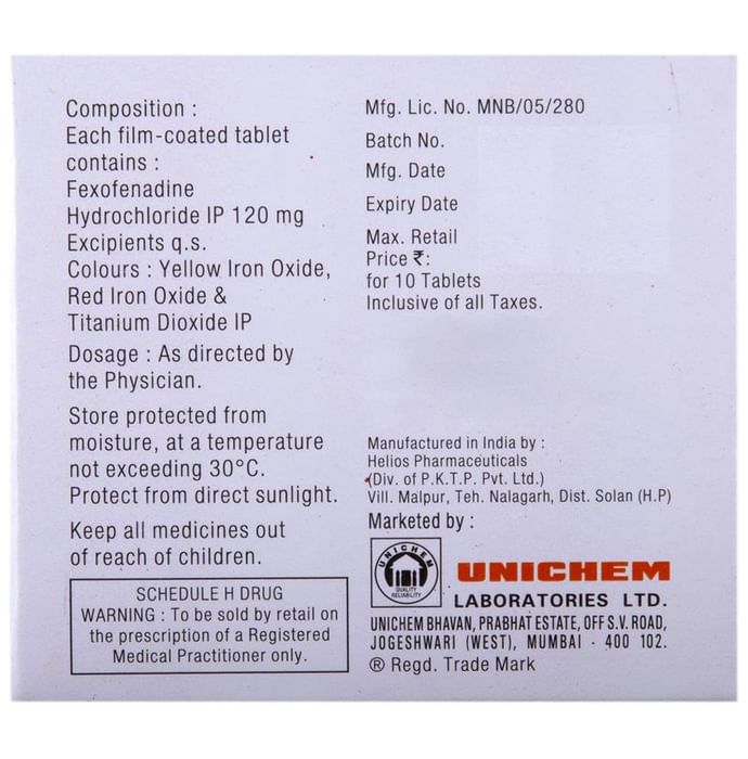 Allerfex 120mg Tablet