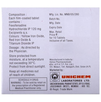 Allerfex 120mg Tablet