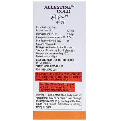 Allestine Cold Syrup Raspberry