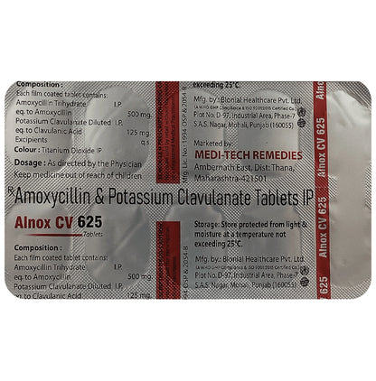 Alnox CV 625 Tablet
