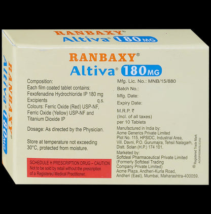 Altiva 180mg Tablet