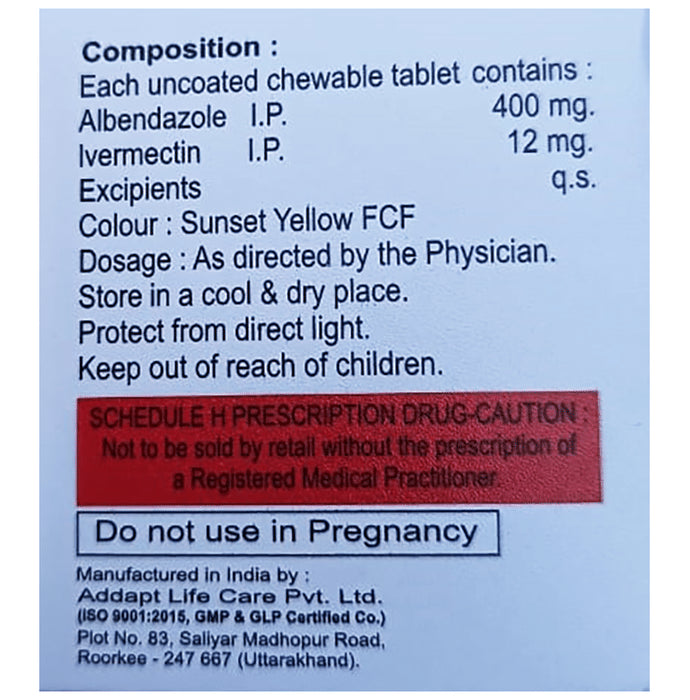 Alzap Chewable Tablet