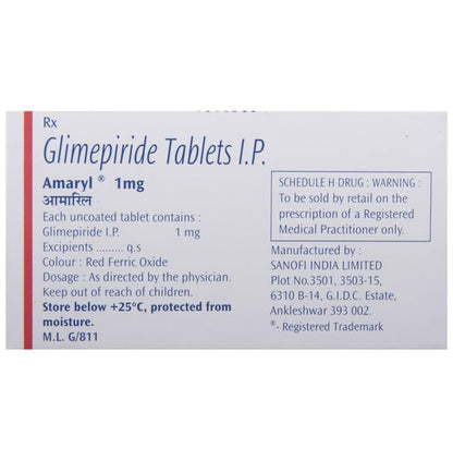 Amaryl 1mg Tablet