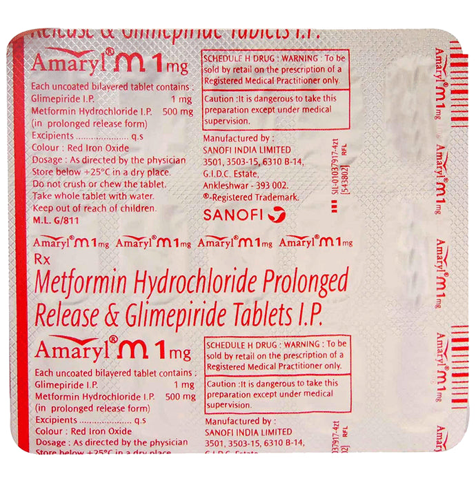 Amaryl M 1mg Tablet PR