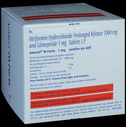 Amaryl M Forte 1mg Tablet PR