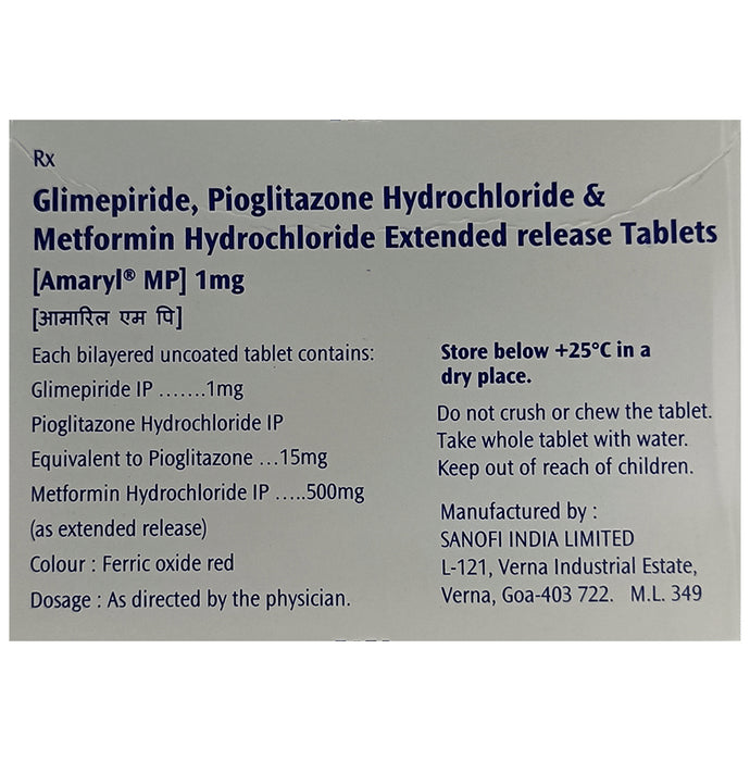 Amaryl MP 1mg Tablet ER