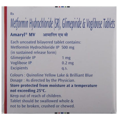 Amaryl MV 1mg Tablet SR
