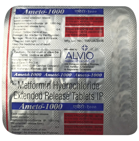 Ameto 1000 Tablet ER - Classic Derma