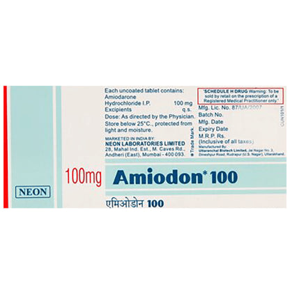 Amiodon 100mg Tablet
