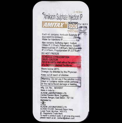 Amitax 500mg Injection
