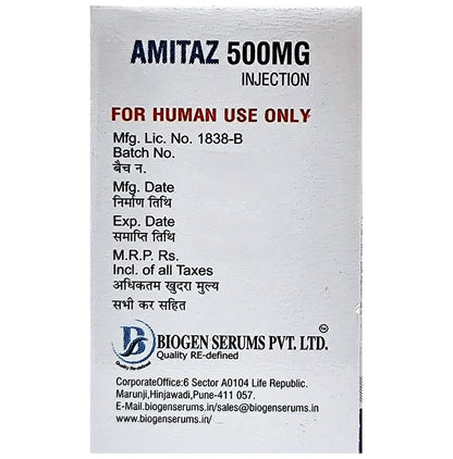 Amitaz 500MG Injection
