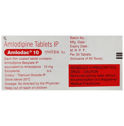 Amlodac 10 Tablet